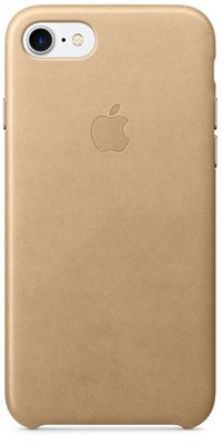 Чехол leather case iphone 7 gold_1
