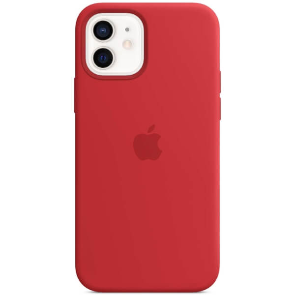 Силиконовая накладка with MagSafe (Silicone Case) для Apple iPhone 12 (6.1) Красный_0