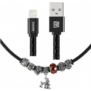 Дата-кабель USB Remax для Apple 8-pin Jewellery RC-058i Black_0