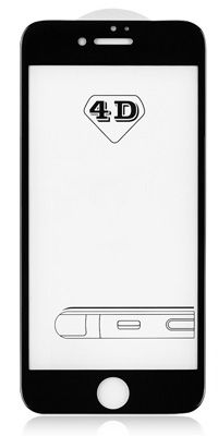 Защитное стекло 3D для iPhone 7 / 8 /SE 2020 Black_0