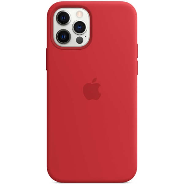 Силиконовая накладка with MagSafe (Silicone Case) для Apple iPhone 12 (6.1) Красный_1