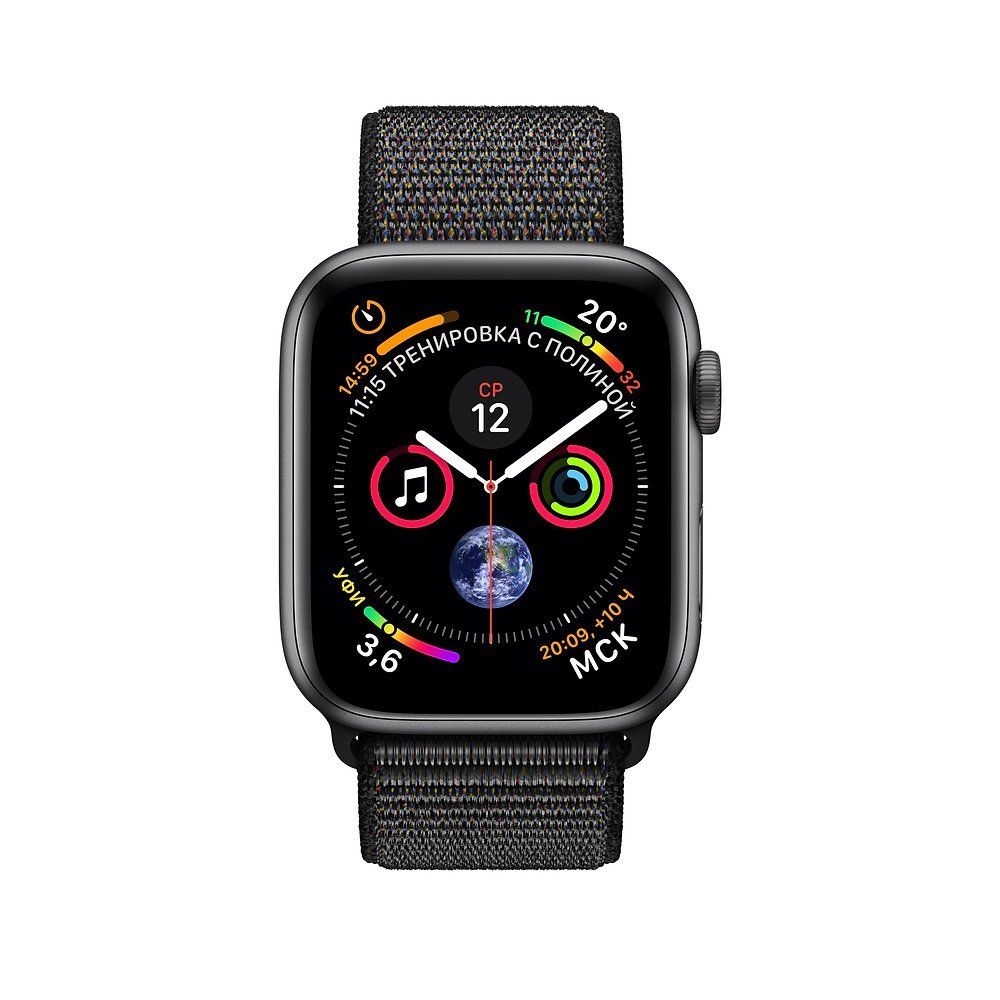 Смарт-часы Apple Watch S4 40mm Space Gray /Sport Black Loop_0