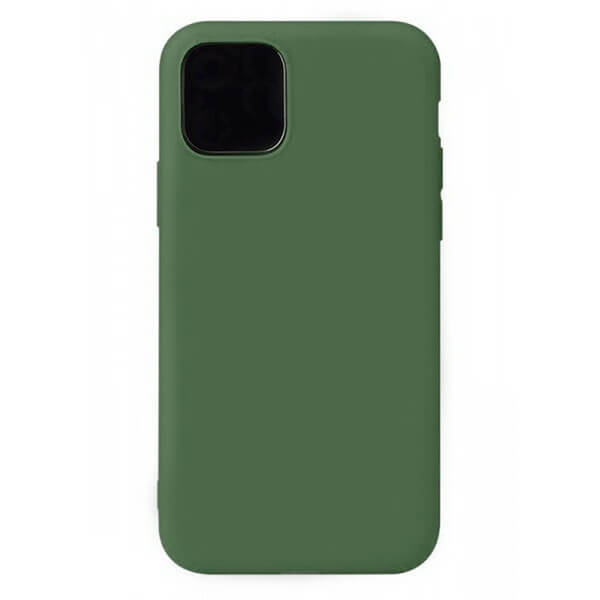 Силиконовый чехол для Apple iPhone 12 Pro Max Серо-Зеленый_0