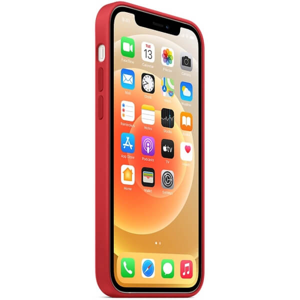 Силиконовая накладка with MagSafe (Silicone Case) для Apple iPhone 12 (6.1) Красный_2