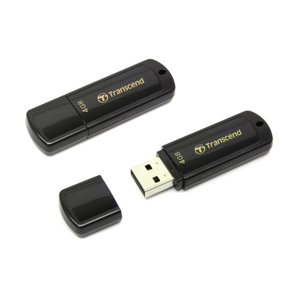 Флеш Диск Transcend 4Gb Jetflash 350 USB2.0 черный_1