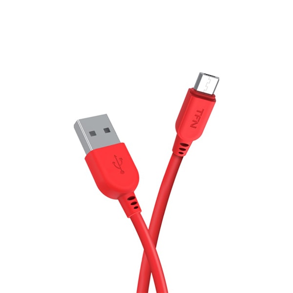 TFN кабель microUSB 1.0m PVC red_0