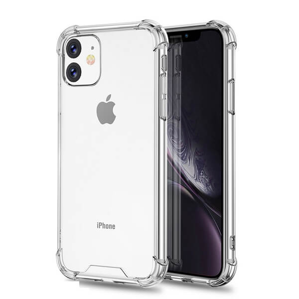 Пластиковая накладка для Apple iPhone 12 (6.7) (тех.пак.) с усиленными бортами прозрачный_0