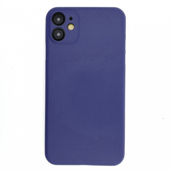 Пластиковая накладка Premium K-Doo Air Skin Ultra slim (0,3 мм) для Apple iPhone 12 (6.1) 2 Lenses синий_0